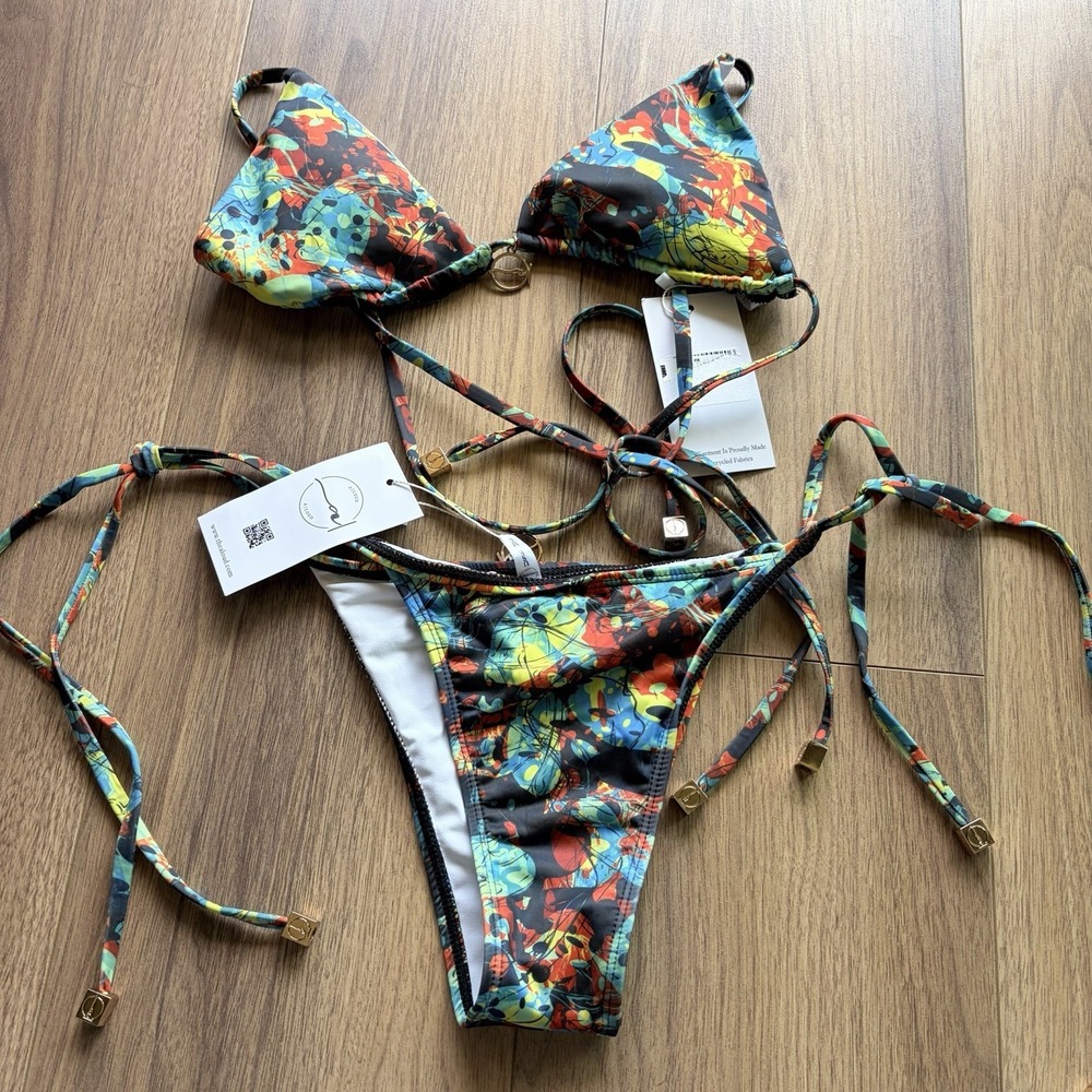 A|LOUD Bikini Set Revolve Gold Multicolor Hardware Small